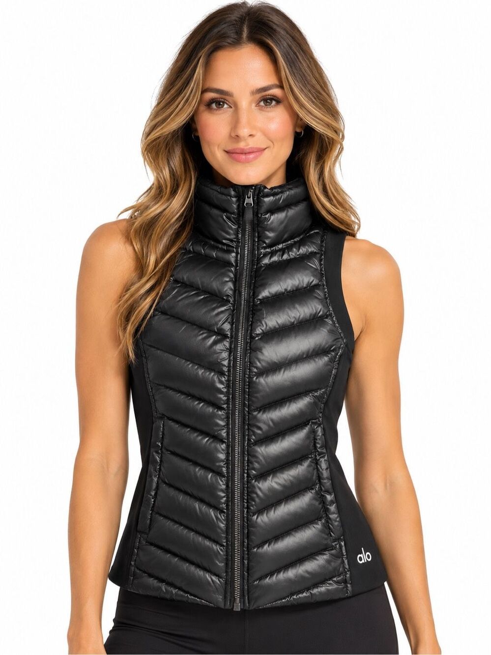 Alo Yoga Black Altitude Puffer Vest Size XS